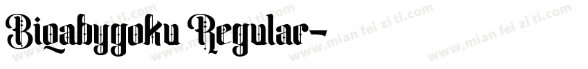 Biqabygoku Regular字体转换